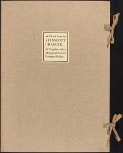 ورقة من Kelmscott Chaucer بواسطة وليام موريس