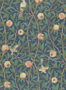 تصميم ورق جدران "طائر ورمان" ، طبعه جون هنري ديريل (1860-1932) ، 1926 (ورق حائط) بواسطة وليام موريس