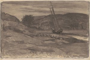 مجدولة ، 1875 (فحم على ورق منسوج) بواسطة وليام موريس