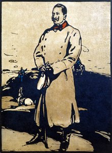 رسم توضيحي لـ Kaiser Wilhelm II (1859-1941) من "Twelve Portraits - Second Series" ، نُشر عام 1899 (قالب خشبي ملون يدويًا) بواسطة وليام نيكلسون