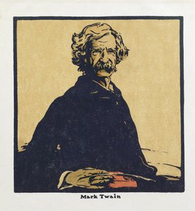 مارك توين ، من "Twelve Portraits - Second Series" ، نشر لأول مرة بواسطة William Heinemann بواسطة وليام نيكلسون