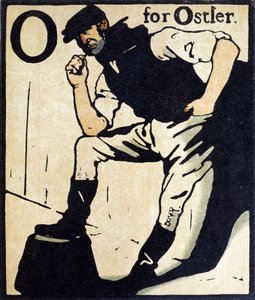 O لـ Ostler ، رسم توضيحي من "An Alphabet" ، نشره William Heinemann بواسطة وليام نيكلسون