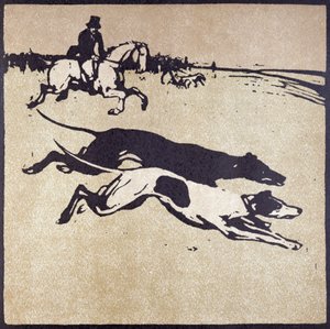 شهر فبراير: Hare Coursing ، من "An Almanac of Twelve Sports" ، مع كلمات لروديارد كيبلينج ، نشرها لأول مرة ويليام هاينمان بواسطة وليام نيكلسون