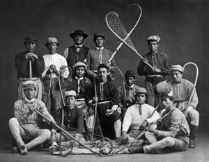 فريق لاكروس الكندي الهندي ، تصوير ويليام نوتمان (1826-1891)