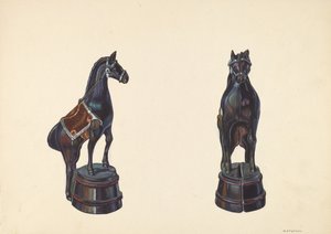 الحصان على ضفة البرميل ، ج. 1938. بواسطة وليام أو. فليتشر