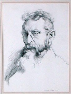 صورة ويليام أوبراين (1852-1928) 1905 (قلم رصاص على ورق) بواسطة وليام أوربن