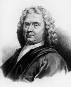 Portrait of Herman Boerhaave (1668-1738), Dutch physician, chemist and botanist, engraving بواسطة الكسندر جبرائيل (بعد) ديكامبس