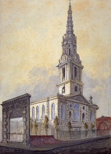 كنيسة سانت جايلز إن ذا فيلدز ، هولبورن ، لندن ، c1815. بواسطة وليام بيرسون