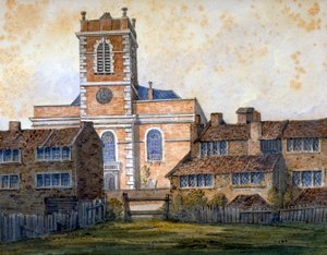 كنيسة القديس ماثيو ، بيثنال جرين ، لندن ، c1815 بواسطة وليام بيرسون