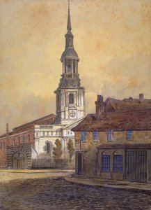 كنيسة سانت ليونارد ، شورديتش ، لندن ، c1815 بواسطة جورج دانس ذا إلدر