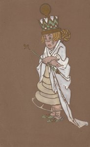تصميم زي الملكة البيضاء لـ Alice-in-Wonderland 1915.