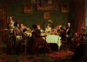 The Sketch for "Many Happy Returns of the Day" (oil on board) (see also 38250) بواسطة وليام باول فريث