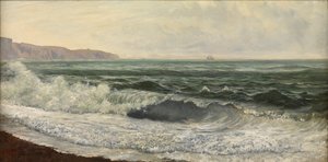 Rough Weather، West Bay، Dorset (زيت على لوح) بواسطة ويليام بي