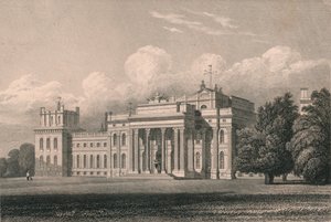 بلينهايم ، المنظر الجنوبي الشرقي ، أوكسفوردشاير ، 1831. بواسطة وليام رادكليف