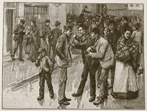 The Preston Strike ، توضيح من "تاريخ كاسيل المصور لإنجلترا" (بني داكن) بواسطة وليام ريني