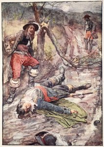 "سقط اليوم رجل تشرف بالإنسان" ، رسم توضيحي من "قصة فرنسا أخبرت الأولاد والبنات" بقلم ماري ماكجريجور ، 1920 بواسطة وليام ريني