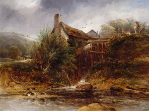 مطحنة المياه القديمة ، شمال ويلز ، 1830-1860. بواسطة وليام روبرتس