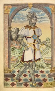Godfrey Adelmar ، من nHonor Military ، و Civill ، William Segar ، حانة. روبرت باركر ، لندن ، 1602 (نقش ملون باليد) بواسطة وليام روجرز