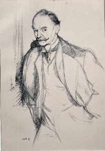 صورة لتوماس هاردي (1840-1928) من سلسلة "اللوحات الإنجليزية" بواسطة وليام روثنشتاين