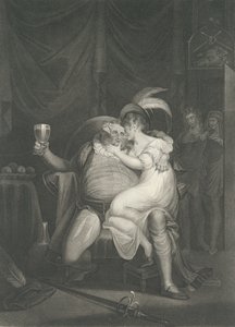 Doll Tearsheet ، Falstaff ، Henry and Poins Shakespeare ، Kin ... ، تم نشره لأول مرة عام 1795 ، أعيد إصداره عام 1852. بواسطة وليام ساتشويل ليني