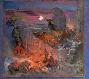 دراسة لـ Highland Raiders ، c.1918 (زيت على ورق)