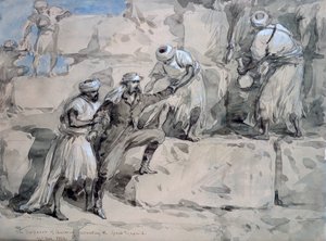 إمبراطور النمسا يصعد الهرم الأكبر ، مصر ، 1869. بواسطة وليام كريميا سيمبسون
