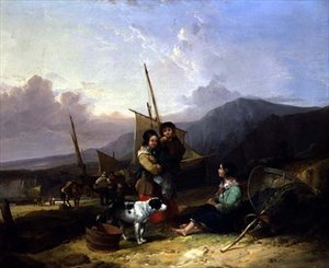 الصيادون على شاطئ البحر بواسطة وليام سنر. شاير