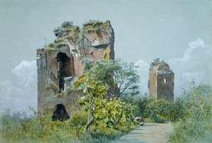 حمامات تراجان سيتي سيل ، فيلا برانكاسيو ، روما ، كاليفورنيا. 1882.