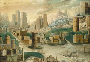 مدينة من الخيال، منتصف القرن التاسع عشر (زيت على قماش) بواسطة وليام ستيفن كولمان