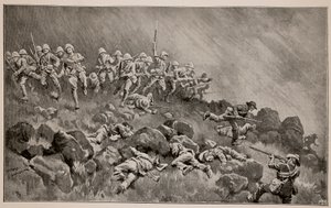 الهجوم الكبير على Ladysmith: Devons Clearing Wagon Hill بواسطة وليام ت. مود
