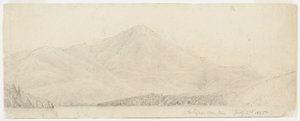 جبل وايتفيس ، 1855 (الجرافيت على ورق نسج برتقالي) بواسطة وليام تروست ريتشاردز