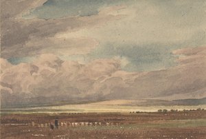 سهل سالزبوري مع ساروم القديمة في المسافة ، ويلتشير ، 1810-1862. بواسطة جوزيف مالورد وليام تورنر