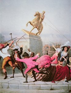 New York patriots pull down the statue of George III at Bowling Green, 9th July 1776 بواسطة سيفيريني سيفيريني