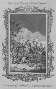 قتل ريتشارد الثالث في بوسورث فيلد ، 1773. بواسطة وليام ووكر