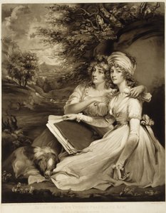 بنات السير توماس فرانكلاند ، بارونيت ، 1797 (mezzotint بالحبر البني) بواسطة وليام وارد