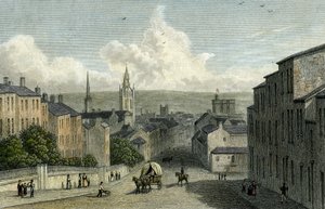 نيوكاسل من ويستجيت هيل ، نقشها إدوارد Finden ، 1830 بواسطة وليام ويستال