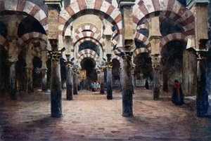 قرطبة، الجزء الداخلي من المسجد (لون الحجر) بواسطة وليام ويهي كولينز