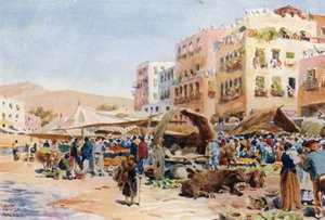ملقة ، السوق (لون الليثو) بواسطة وليام ويهي كولينز