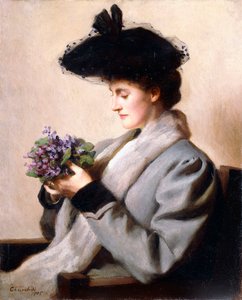 Nosegay of Violets - صورة لامرأة ، 1905