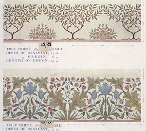 نموذج من كتاب ورق الحائط قبل عام 1917 (طباعة) بواسطة وليام وشركاه موريس