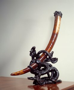 جهاد الخير والشر. شنت دفاع الفيل الزنجار البرونزي العاجي. أدركها ليوبولد فان ستريدونك (1861-1937) بواسطة وليام فان ستريدونك