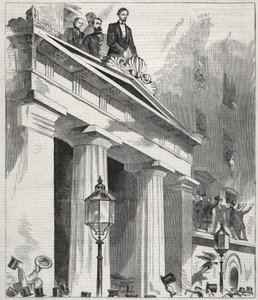 أبراهام لنكولن ، الرئيس المنتخب ، يخاطب الناس من شرفة أستور هاوس ... ، 1861. بواسطة وينسلو هومر