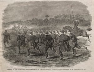 المسؤول عن فوج ماساتشوستس الأول على حفرة بندقية المتمردين بالقرب من يوركتاون ، 1862. بواسطة وينسلو هومر