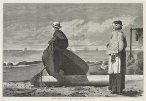 Dad Coming !، 1 نوفمبر 1873 (نقش الخشب على ورق الصحف) بواسطة وينسلو هومر