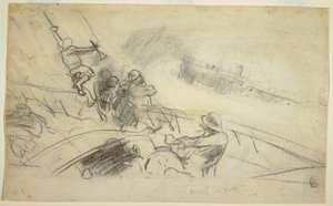 رسم، هارد-أ-بورت، 1885-90 بواسطة وينسلو هومر