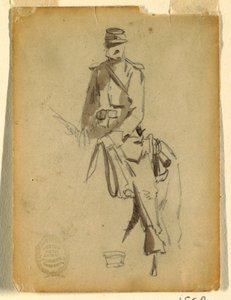 رسم، ضابط بسلاح الفرسان الخيالة، 1862 بواسطة وينسلو هومر