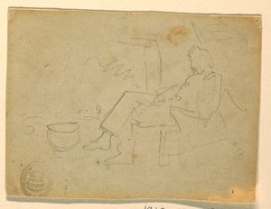 رسم لجندي جالس، 1862، 1862 بواسطة وينسلو هومر