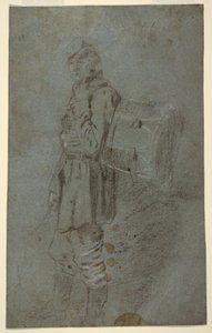 رسم، منظر جانبي لطبّال، حوالي 1864 بواسطة وينسلو هومر