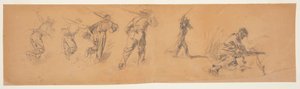 رسم، دراسات للجنود، 1863-1865 بواسطة وينسلو هومر