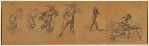 رسم، دراسات للجنود، 1863-1865 بواسطة وينسلو هومر